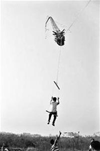 Taking aloft via Kite